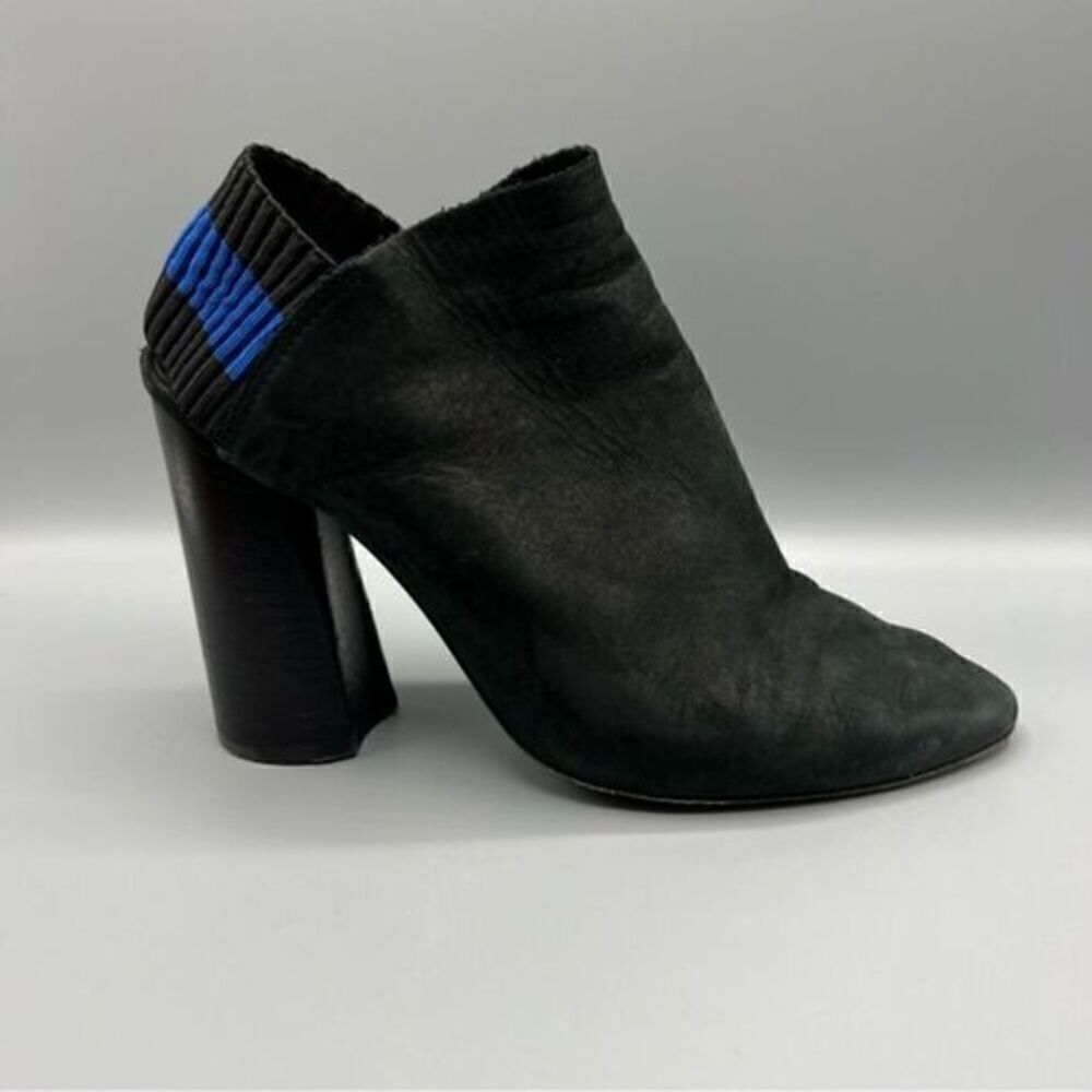 3.1 Phillip Lim Drum Slingback Booties Black Leather Stripe Block Heel Women’s